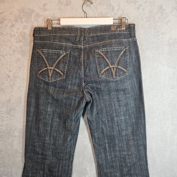 Kut From The Kloth Womens Bootcut Jeans Size 10 Long Dark Wash Denim casual - Picture 8 of 16